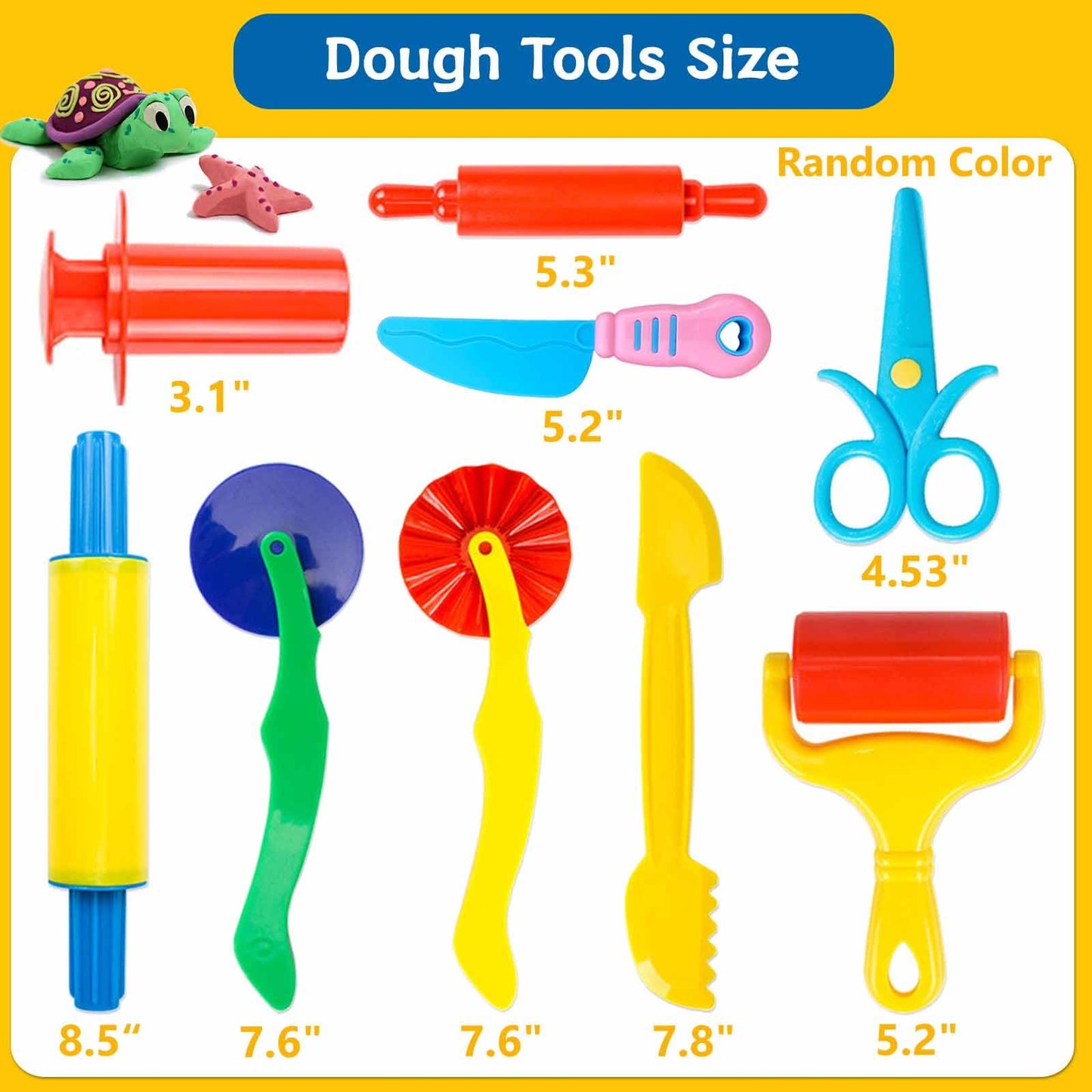 iShyan Dough Tool Kit – 9-Piece Kids Clay & Dough Starter Set with Cutters, Rollers, Scissors