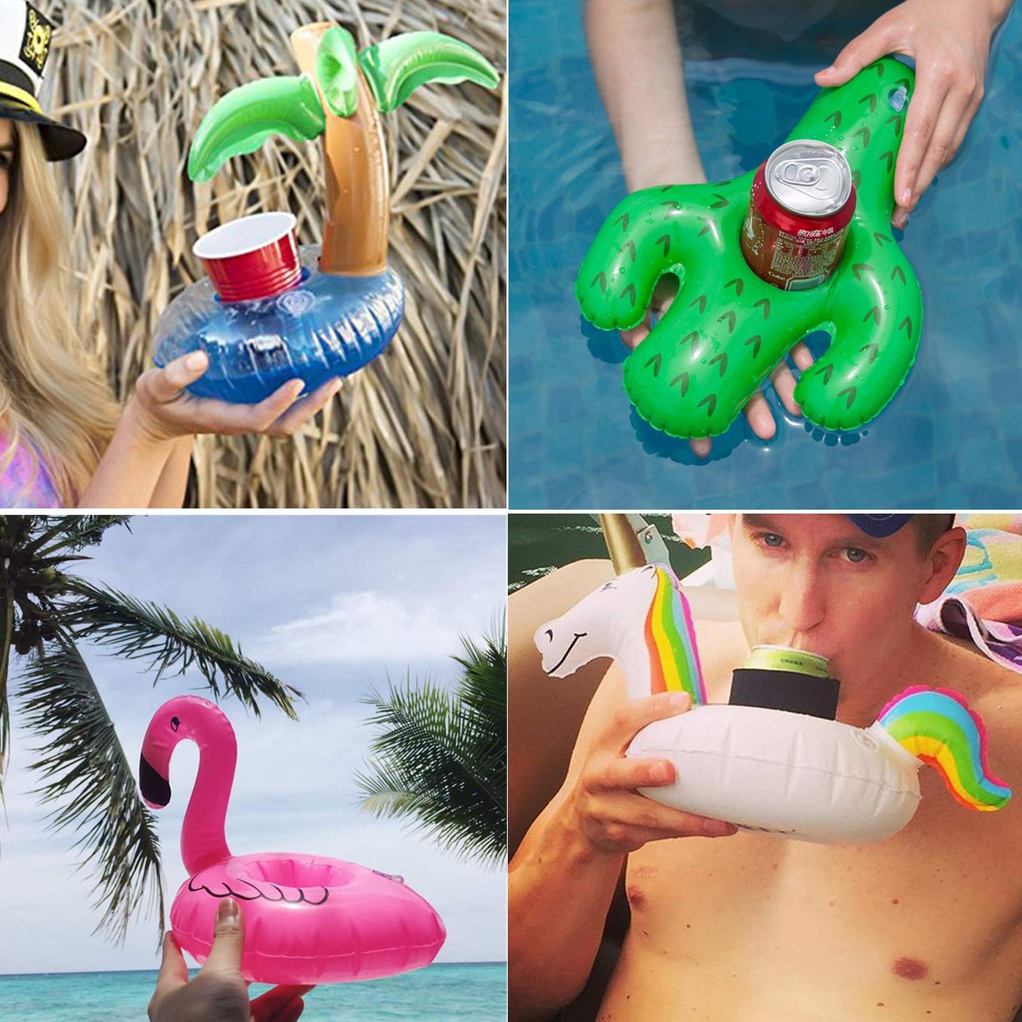iShyan Inflatable Drink Holder 35 Pack – Fun Pool Floats & Cup Holders for Pool Parties