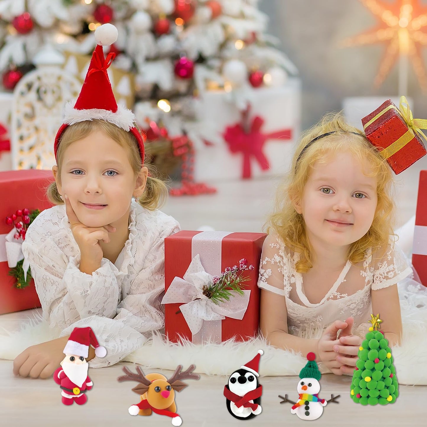 ISKIHO 9 Pack Christmas Snowman DIY Crafts Kit for Kids | Build Snowmen & Festive Figures