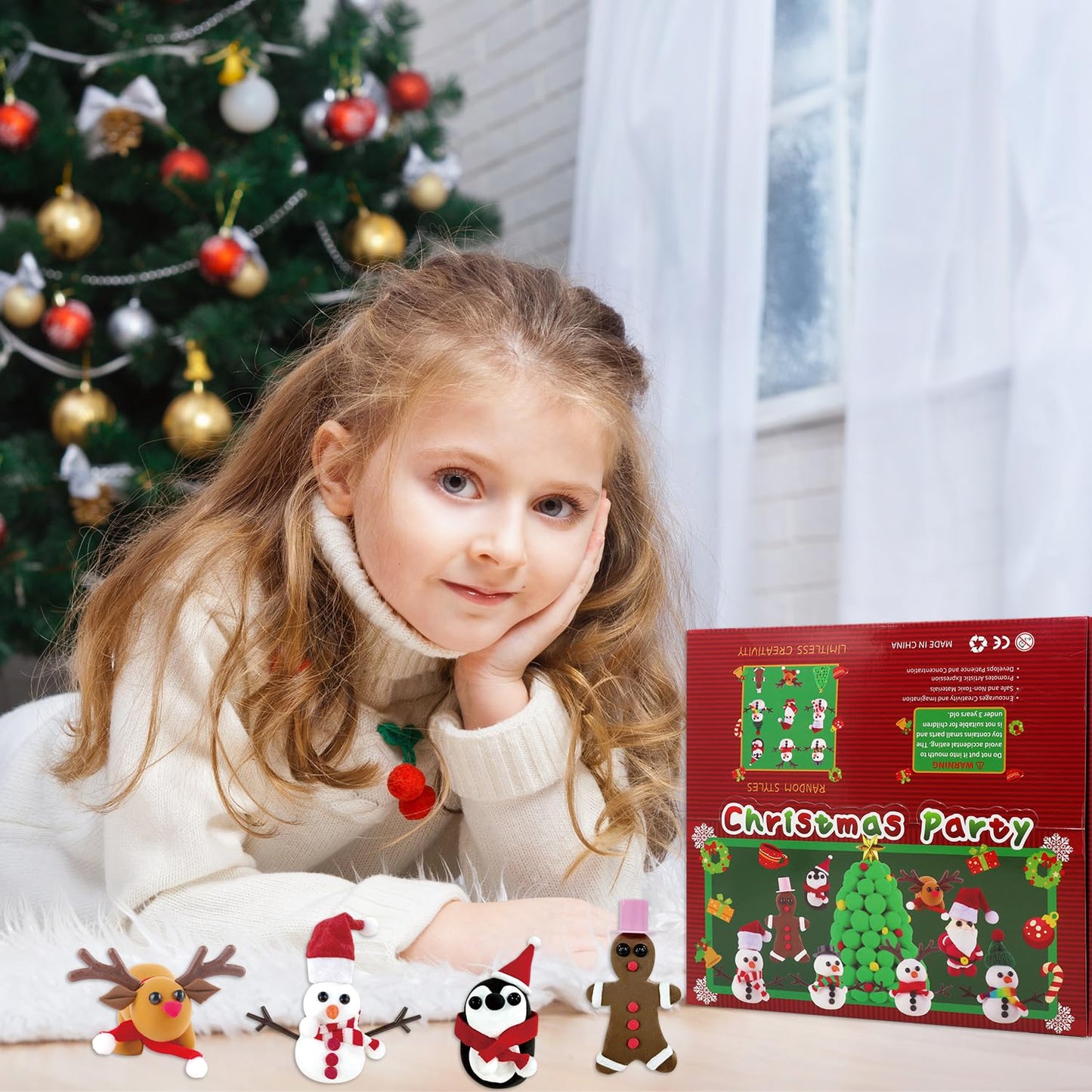 ISKIHO 9 Pack Christmas Snowman DIY Crafts Kit for Kids | Build Snowmen & Festive Figures