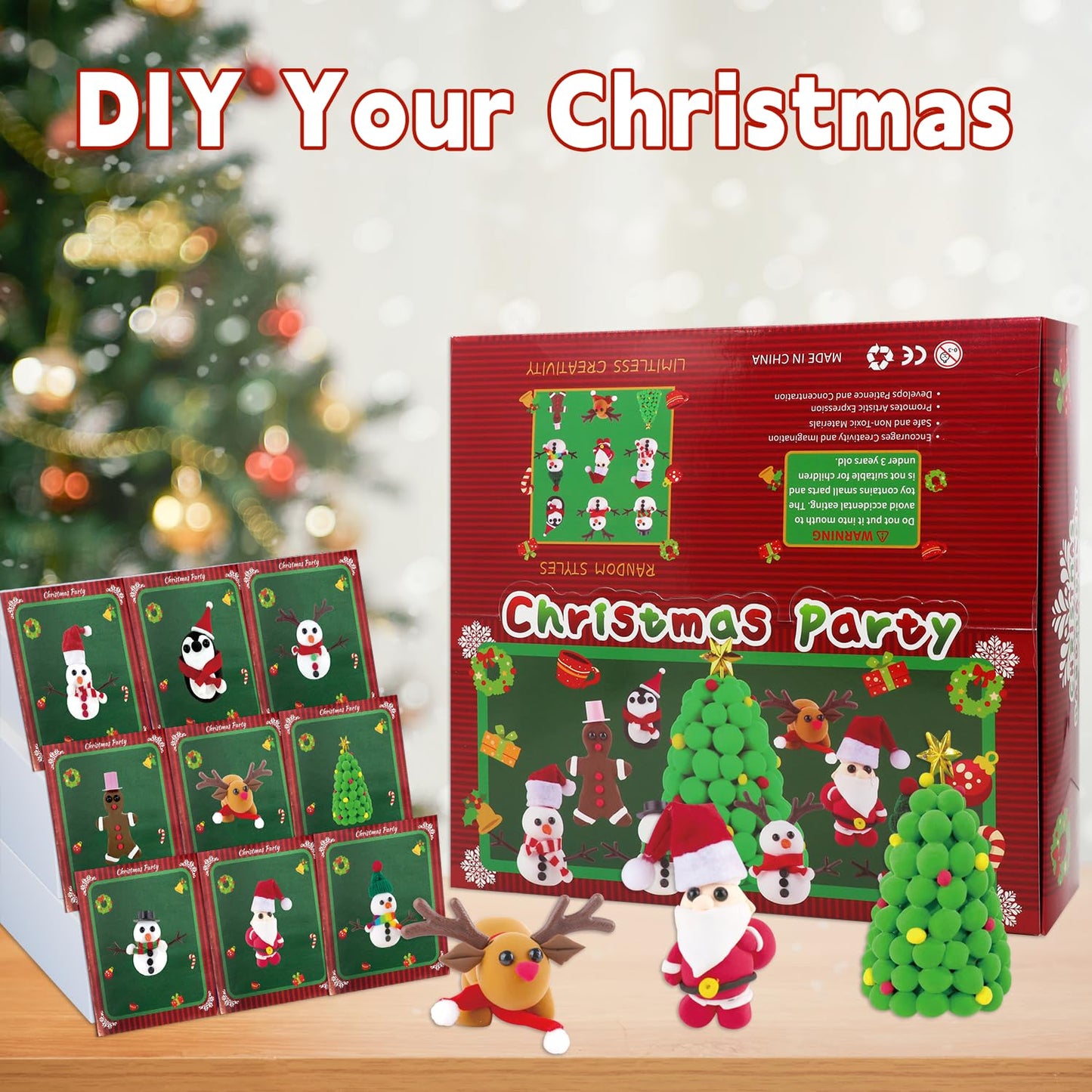 ISKIHO 9 Pack Christmas Snowman DIY Crafts Kit for Kids | Build Snowmen & Festive Figures