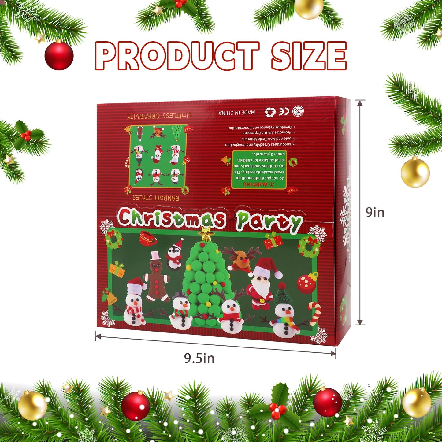 ISKIHO 9 Pack Christmas Snowman DIY Crafts Kit for Kids | Build Snowmen & Festive Figures