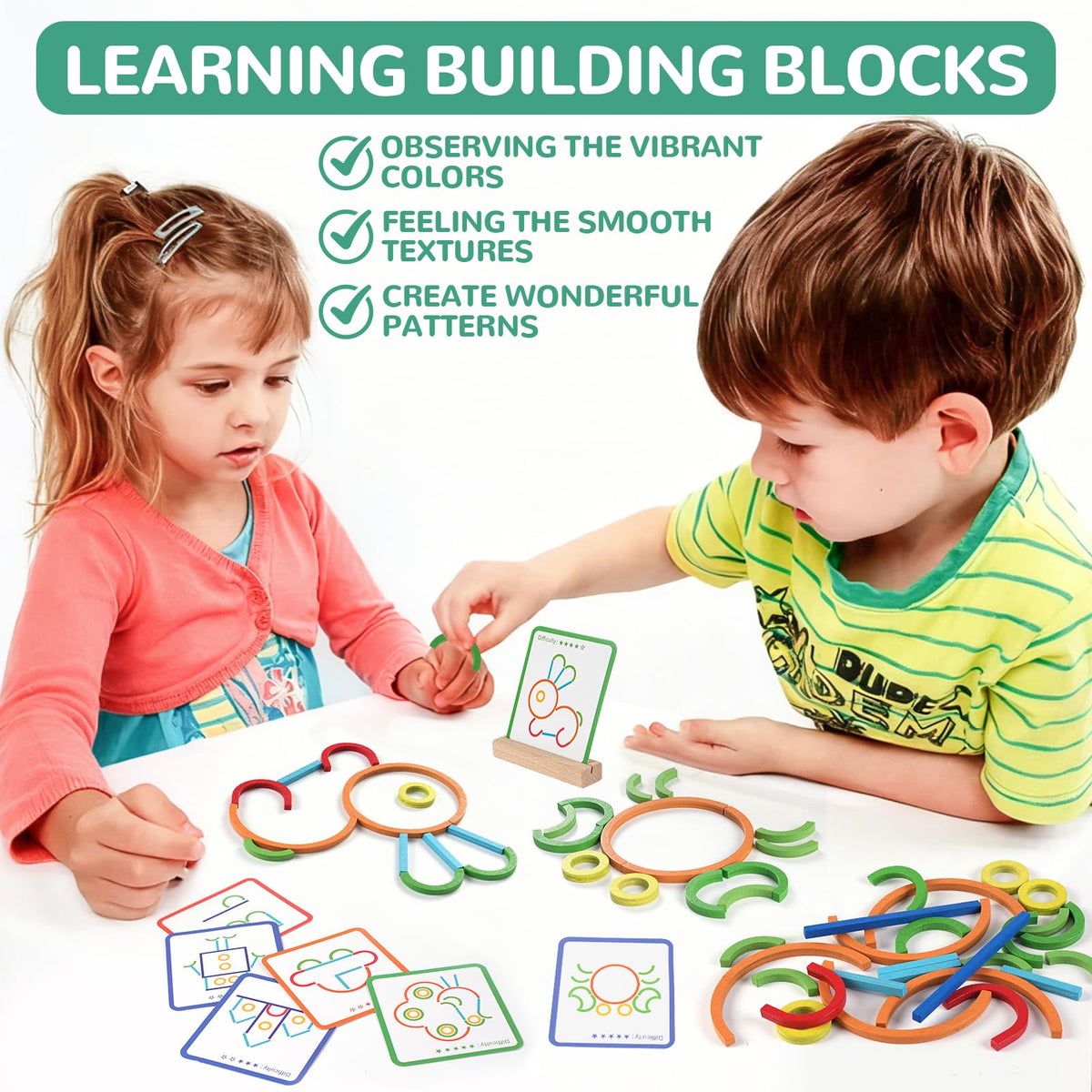 ISMETACU Montessori STEM Puzzle Toy for Kids 3-6 – Wooden Educational Manipulative