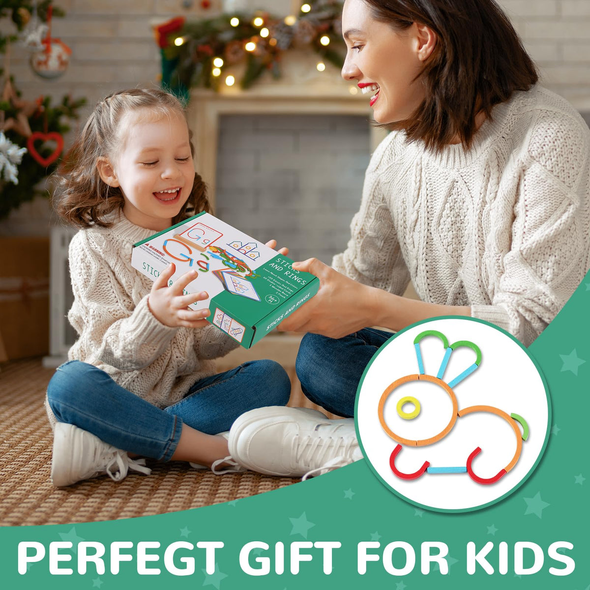 ISMETACU Montessori STEM Puzzle Toy for Kids 3-6 – Wooden Educational Manipulative