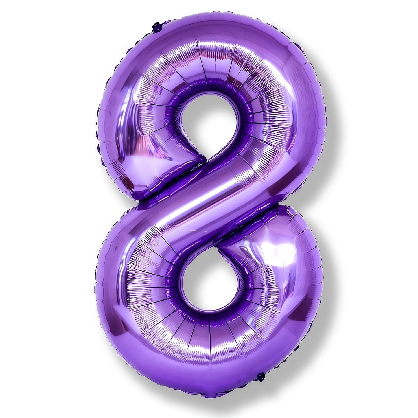 Isndare 40-Inch Purple 8 Balloon – Self-Inflating Foil Number Balloon for Birthdays