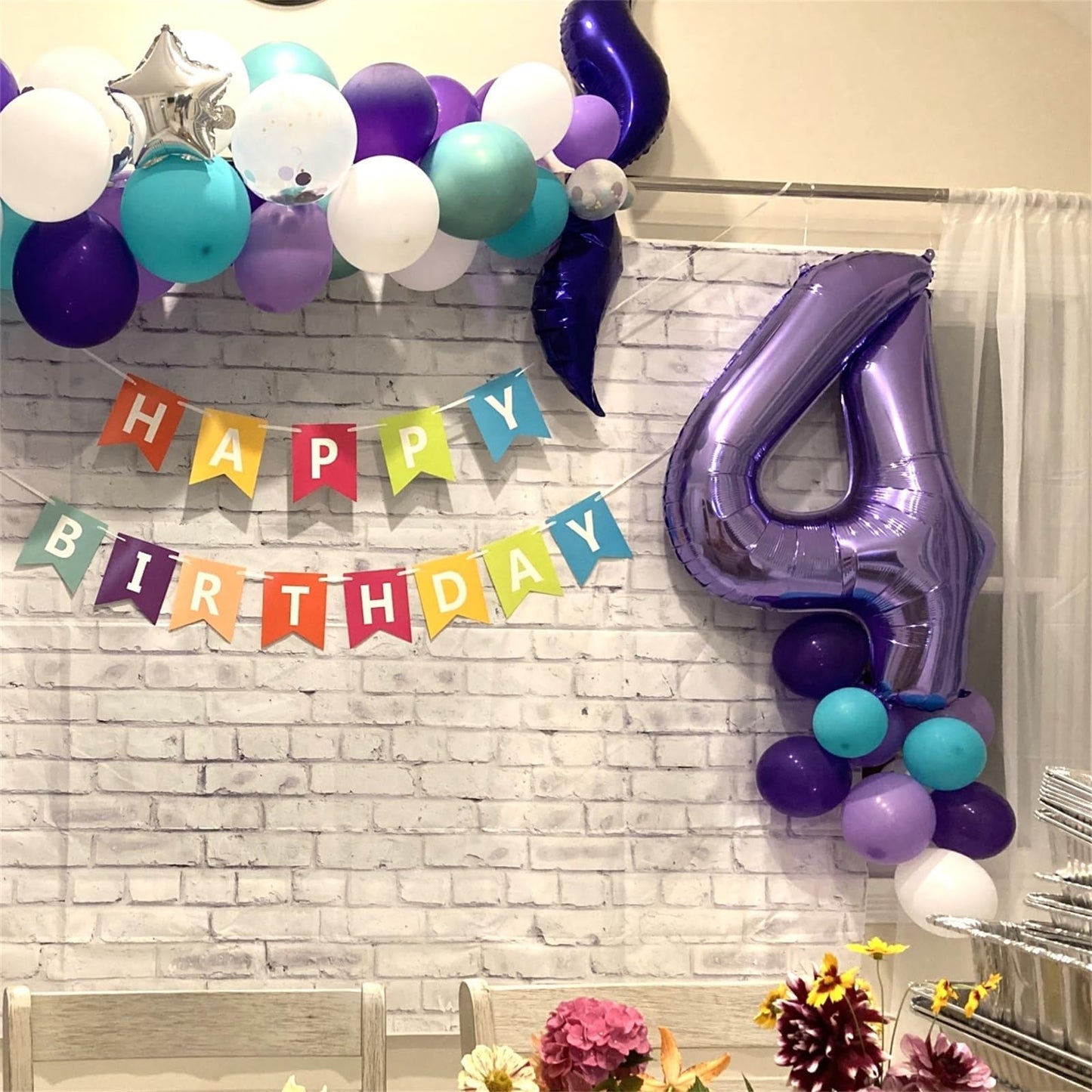 Isndare 40-Inch Purple 8 Balloon – Self-Inflating Foil Number Balloon for Birthdays