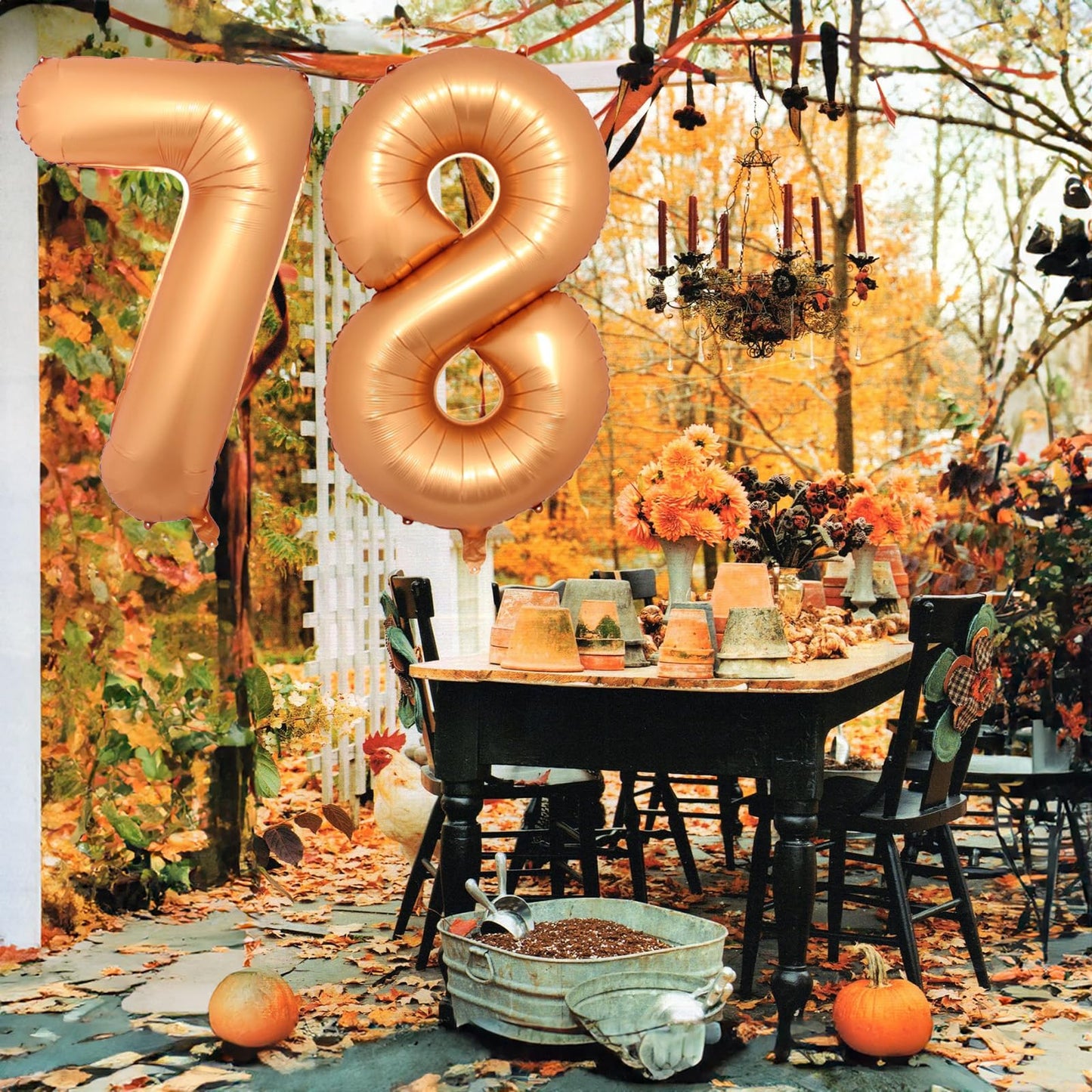 Isndare 40-Inch Orange Foil Number 4 Balloon – Birthday Party Decor