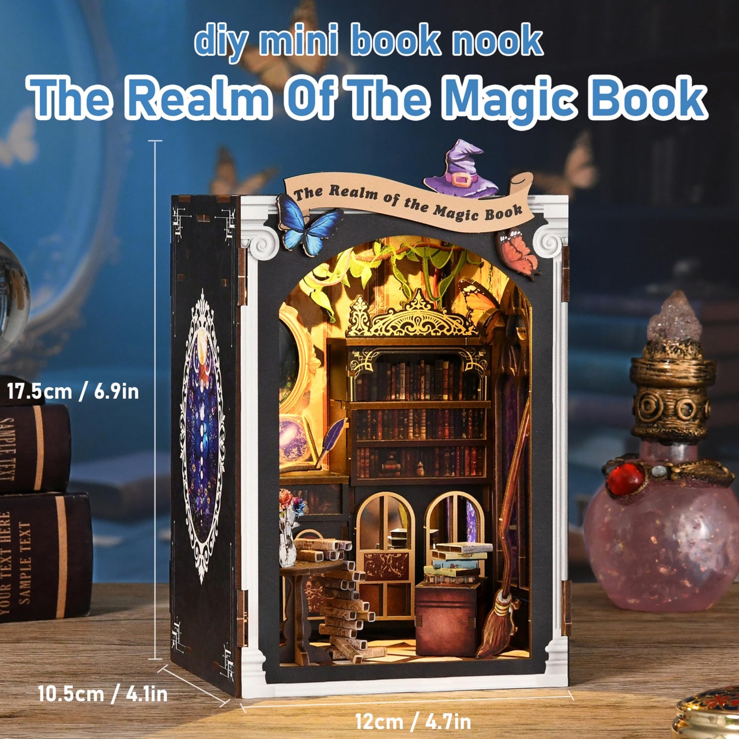 ISSEVE Book Nook Kit: DIY Miniature House for Adults & Teens
