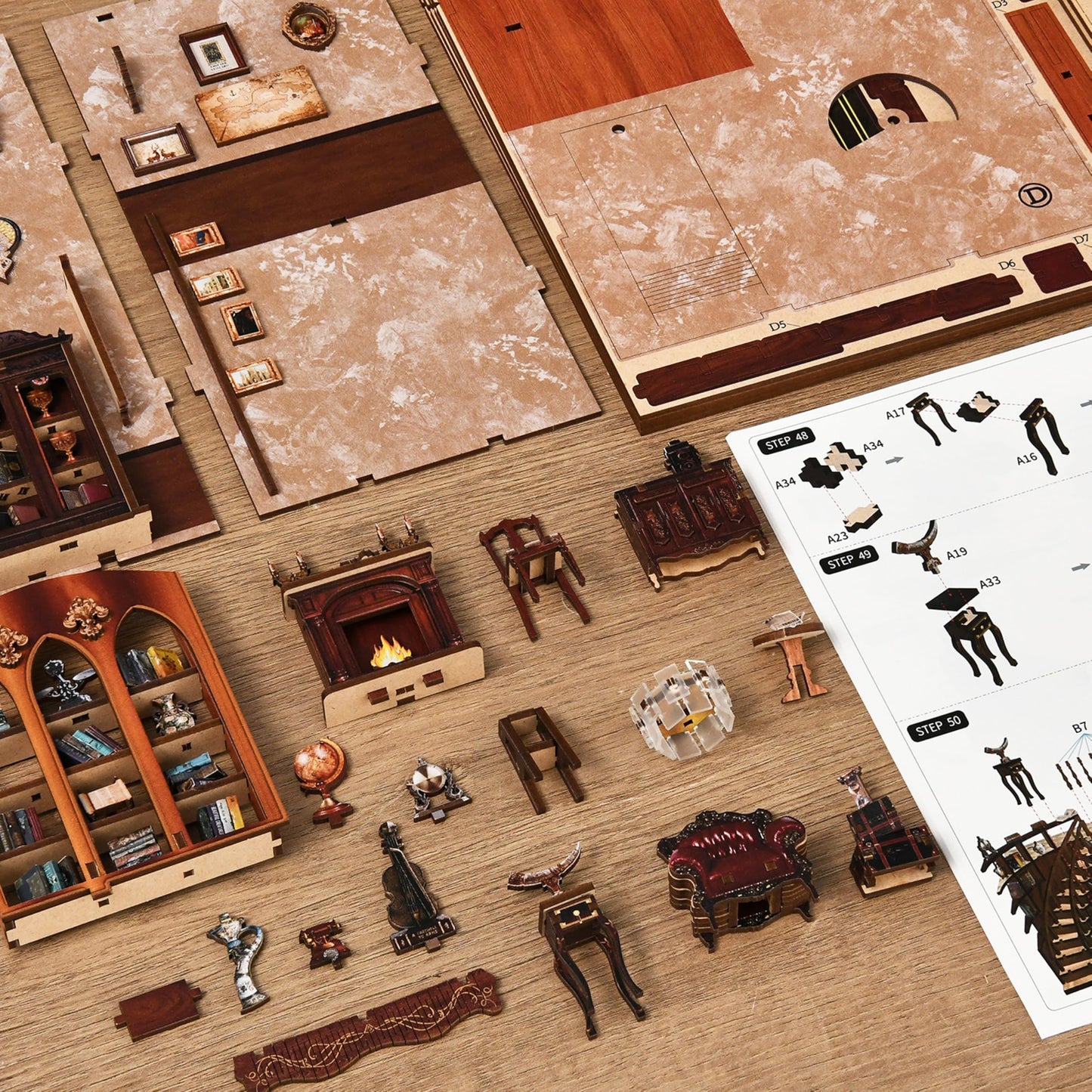 ISSEVE Book Nook Kit – Ancient Rhyme Library DIY Miniature House