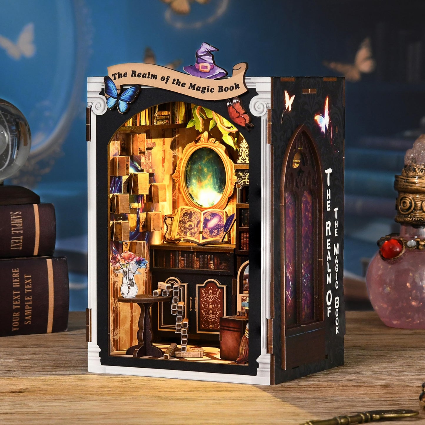 ISSEVE Book Nook Kit: DIY Miniature House for Adults & Teens