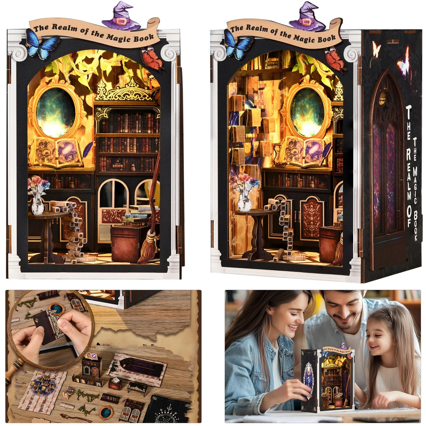 ISSEVE Book Nook Kit: DIY Miniature House for Adults & Teens