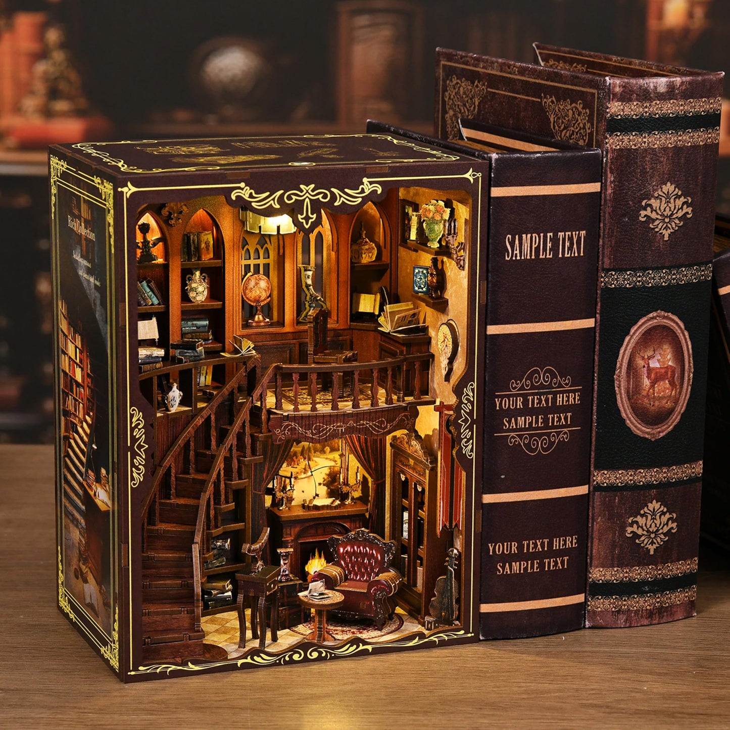 ISSEVE Book Nook Kit – Ancient Rhyme Library DIY Miniature House