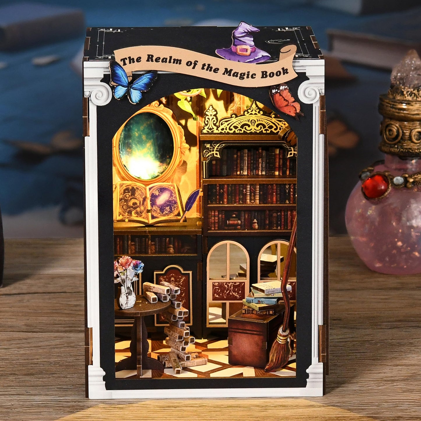ISSEVE Book Nook Kit: DIY Miniature House for Adults & Teens