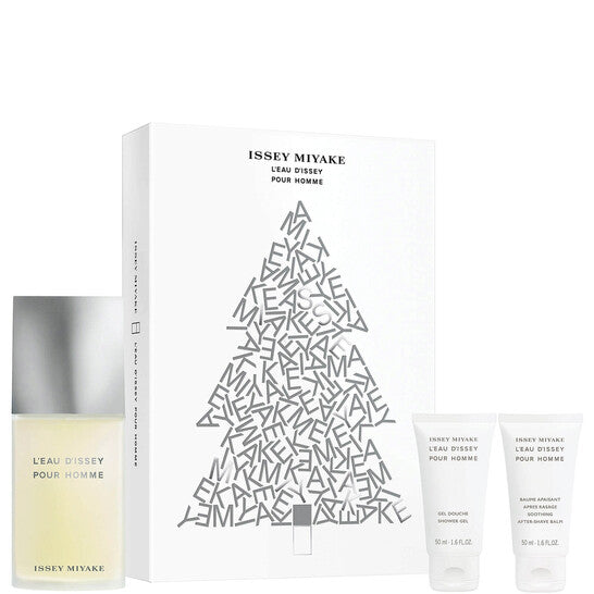 Issey Miyake L'Eau d'Issey Pour Homme Gift Set 125ml EDT + 50ml Shower Gel + 50ml Aftershave Balm Men's Fragrance