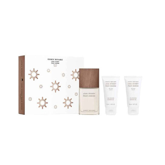 Issey Miyake L?Eau d?Issey pour Homme Vétiver Gift Set 50ml EDT + 2 x 50ml Shower Gel Men's Fragrance