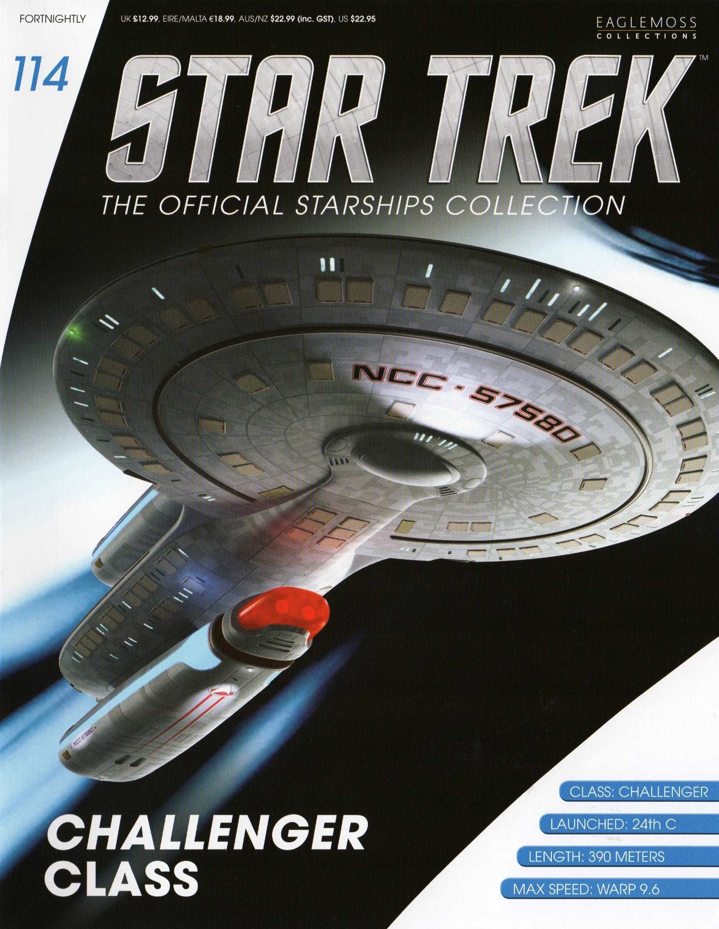 #114 Challenger Class Starship Model Die Cast Ship (Star Trek)