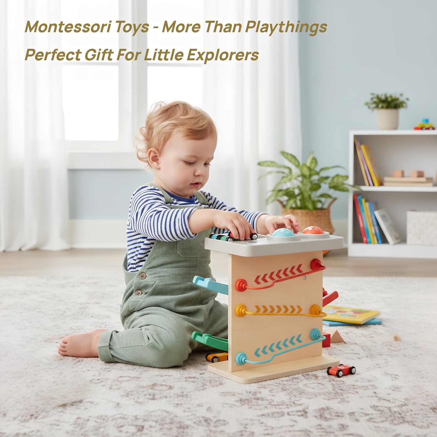 Itainq 2-in-1 Montessori Toddler Toy for 1-2 Year Olds | Early Learning Gift