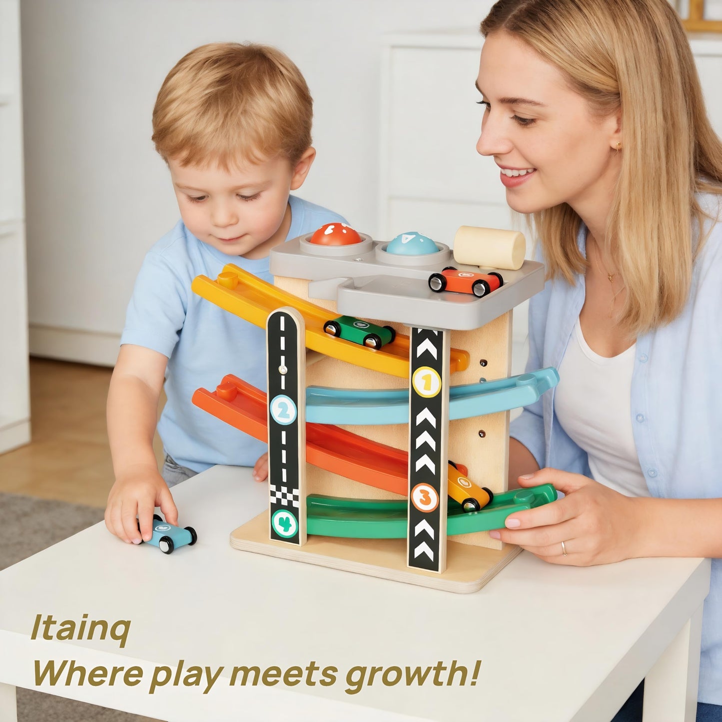 Itainq 2-in-1 Montessori Toddler Toy for 1-2 Year Olds | Early Learning Gift
