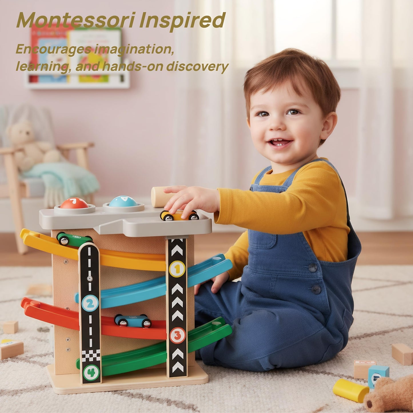 Itainq 2-in-1 Montessori Toddler Toy for 1-2 Year Olds | Early Learning Gift