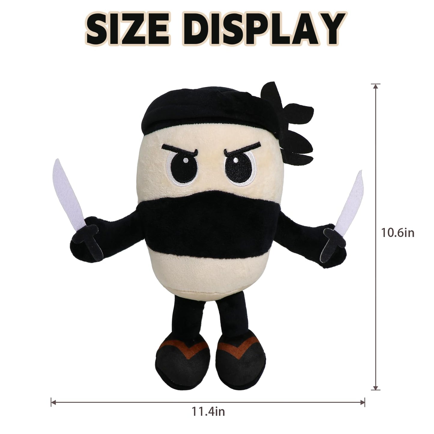 Italian Brainrot Plush – 9.8-inch Cappuccino Assassino, Cute Stuffed Toy