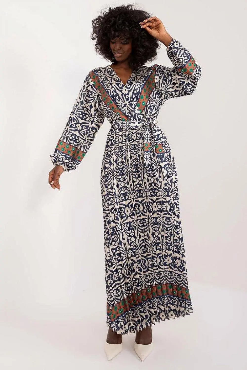 Italy Moda Colorful Print Maxi Dress