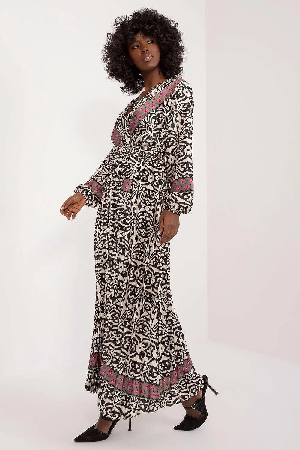 Italy Moda Colorful Print Maxi Dress
