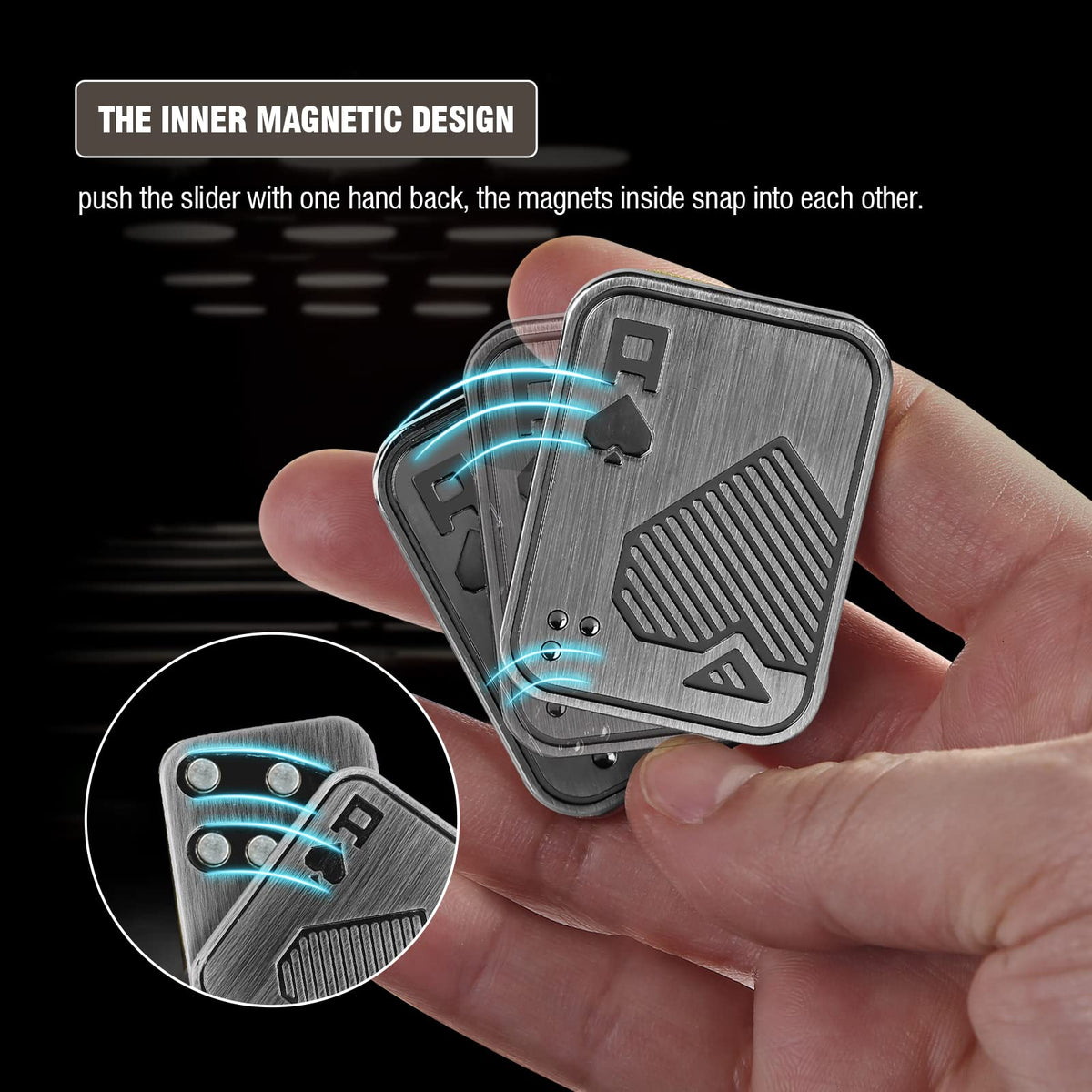 ITOKEY Metal Fidget Slider – Magnetic EDC Toy for Anxiety and Focus