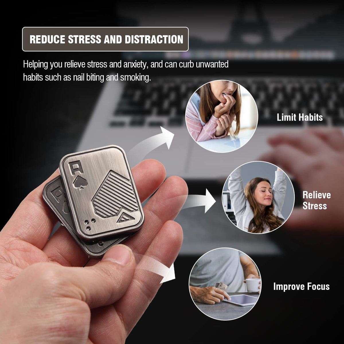 ITOKEY Metal Fidget Slider – Magnetic EDC Toy for Anxiety and Focus