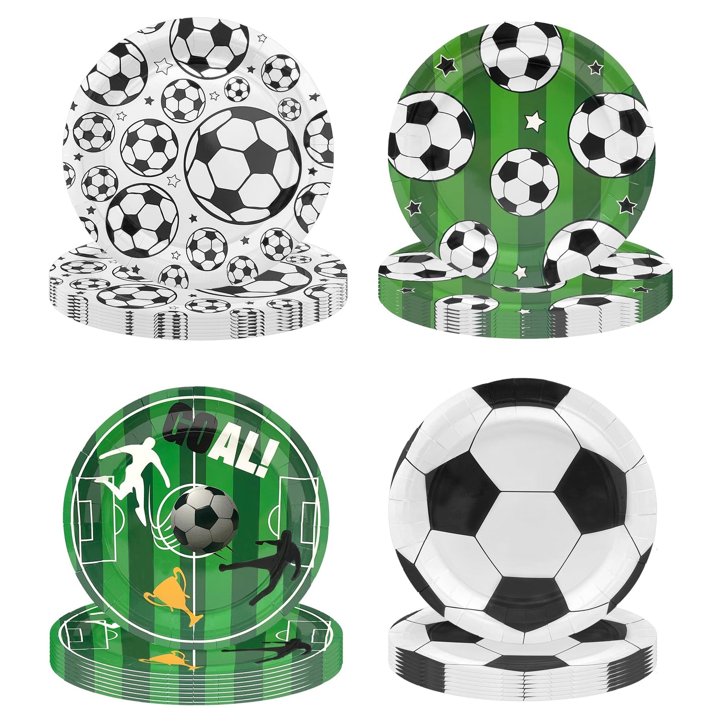 ITTEBISS 48PCS Soccer Plates – 7-Inch Disposable Party Plates for Kids & Adults
