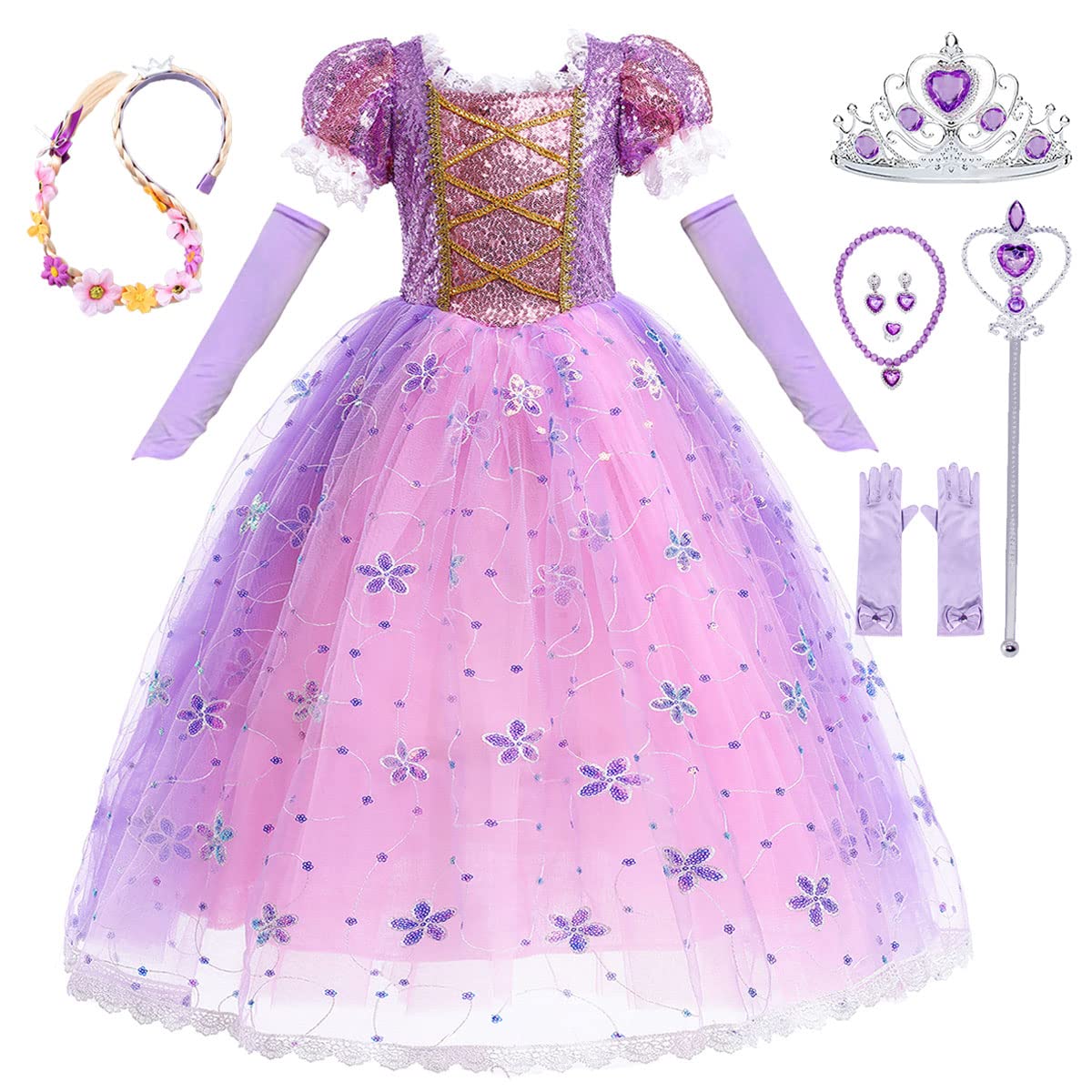 iTVTi Princess Purple Dress for Girls – Toddler Costume for Parties & Halloween