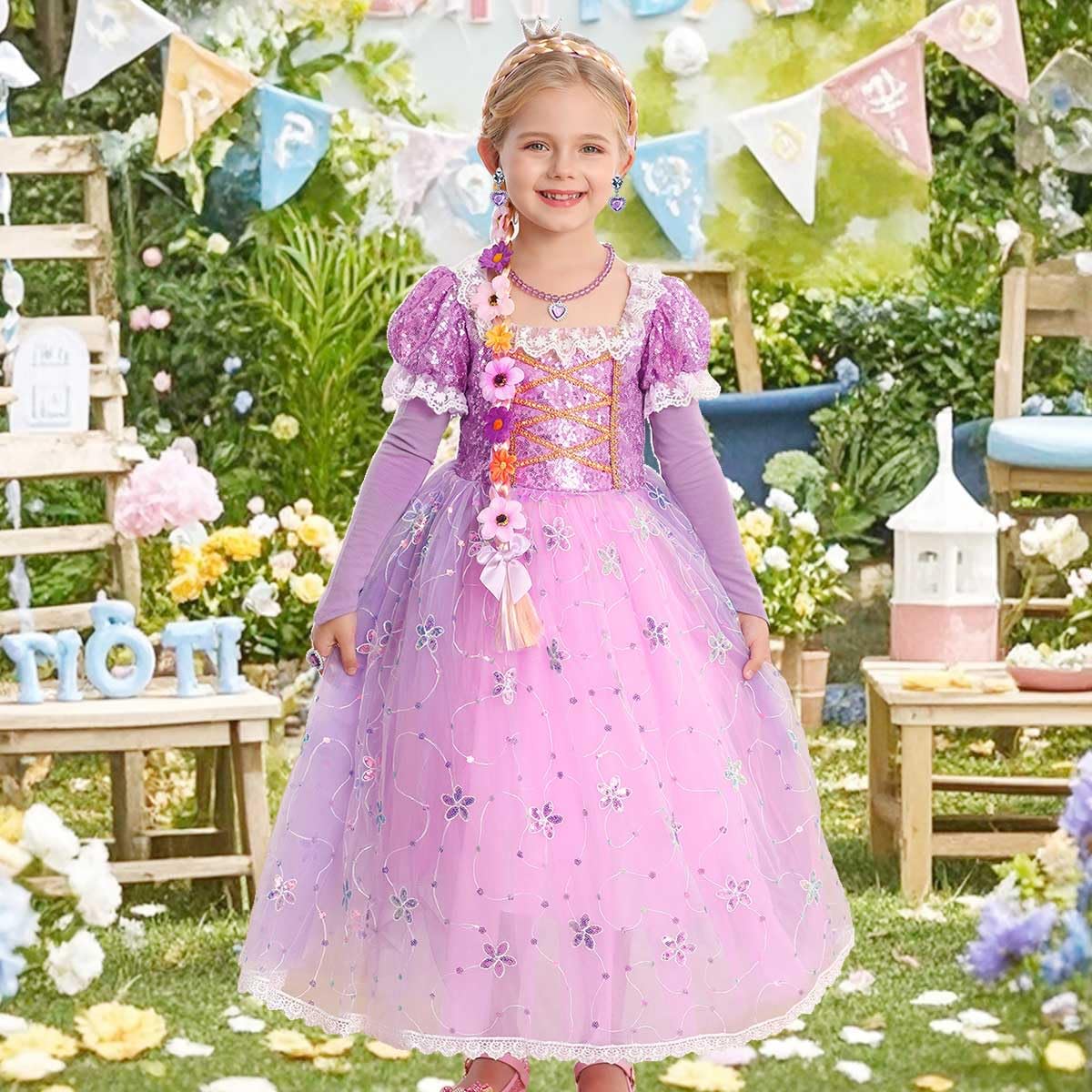 iTVTi Princess Purple Dress for Girls – Toddler Costume for Parties & Halloween