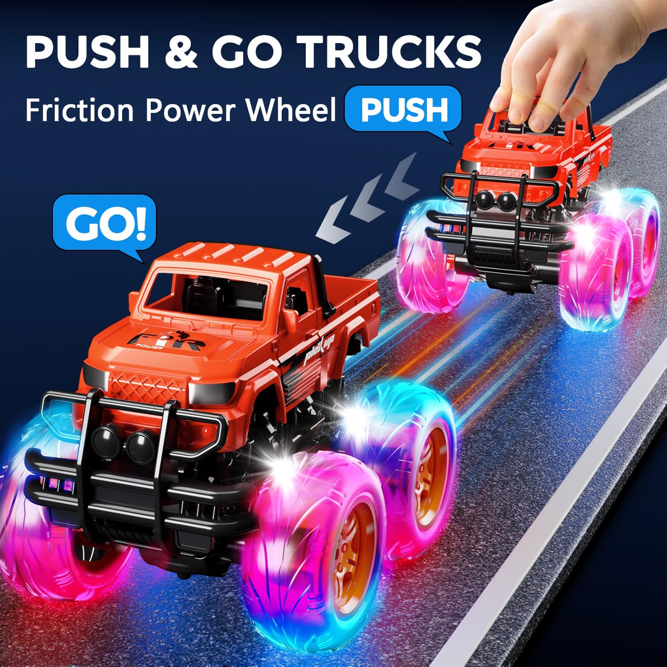 iValea Monster Trucks: Light-Up Wheels and Demolition Doubles Battle Pack