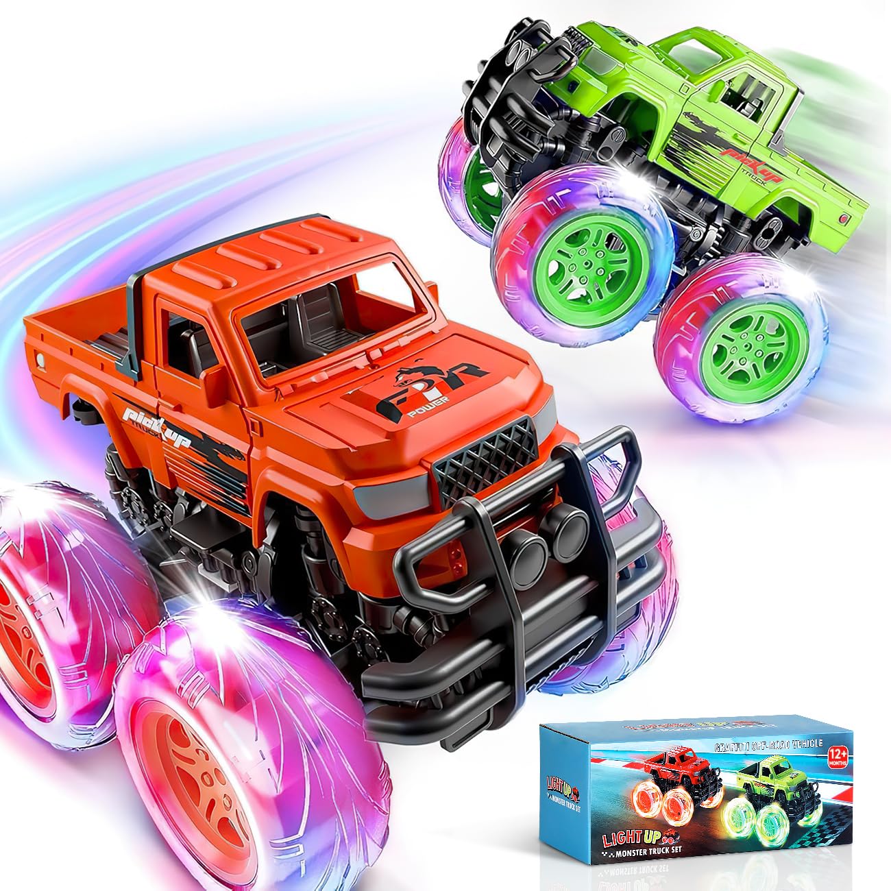iValea Monster Trucks: Light-Up Wheels and Demolition Doubles Battle Pack