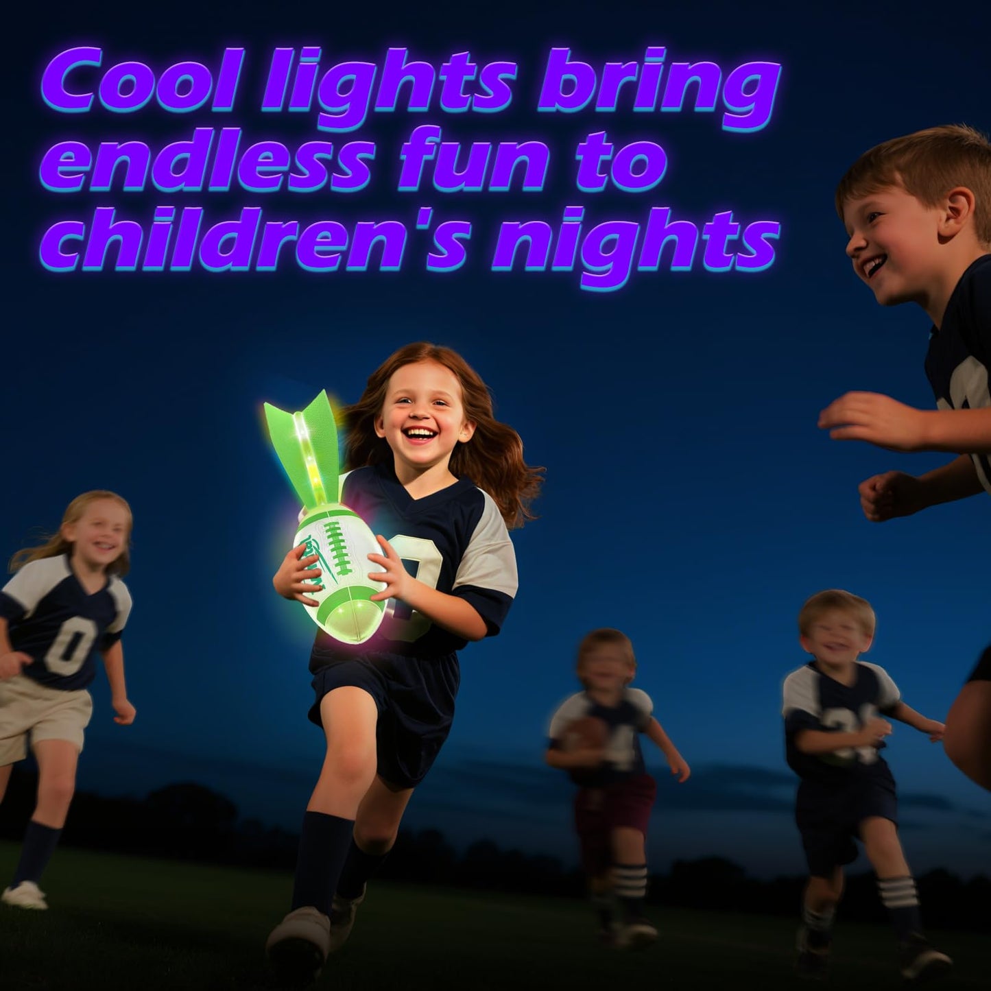 Ivrmtal Foam Glow Football – LED Light Up, Color-Changing Night Play for Kids 8-12