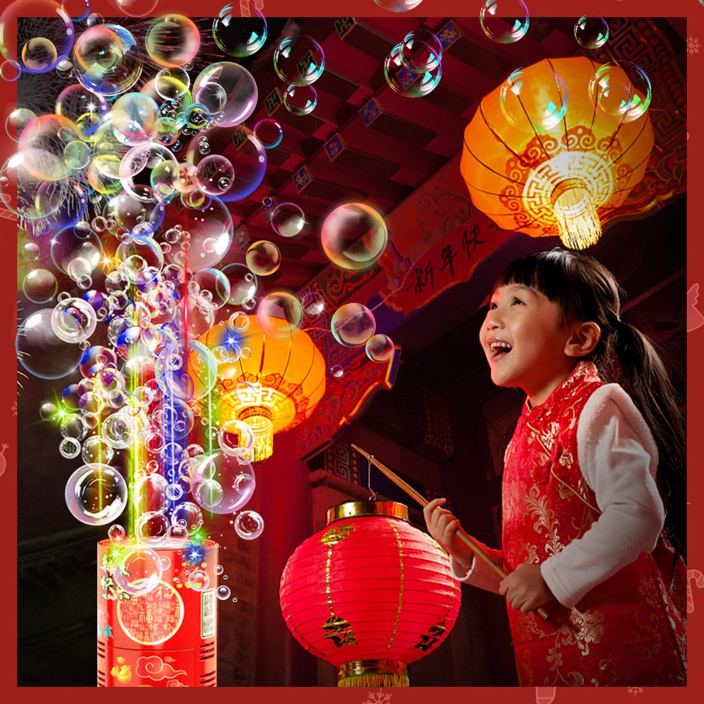 Ivtivfu Bubble Machine 2-Pack with LED Lights – Portable Bubble Blowers for Weddings and Parties