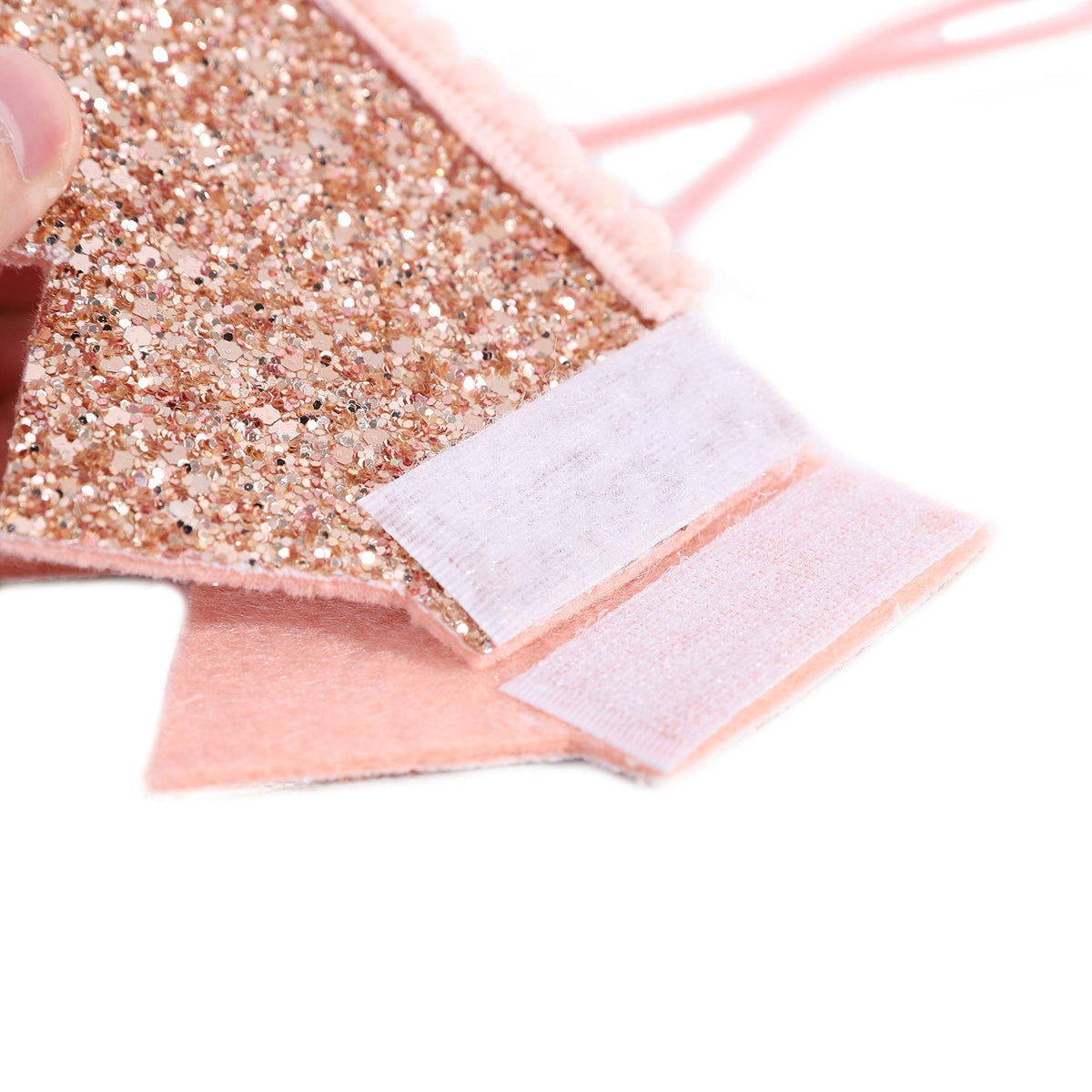 IVYRISE Glitter Birthday Crown – Pink & Gold Photo Booth Prop for Baby's 1st Birthday