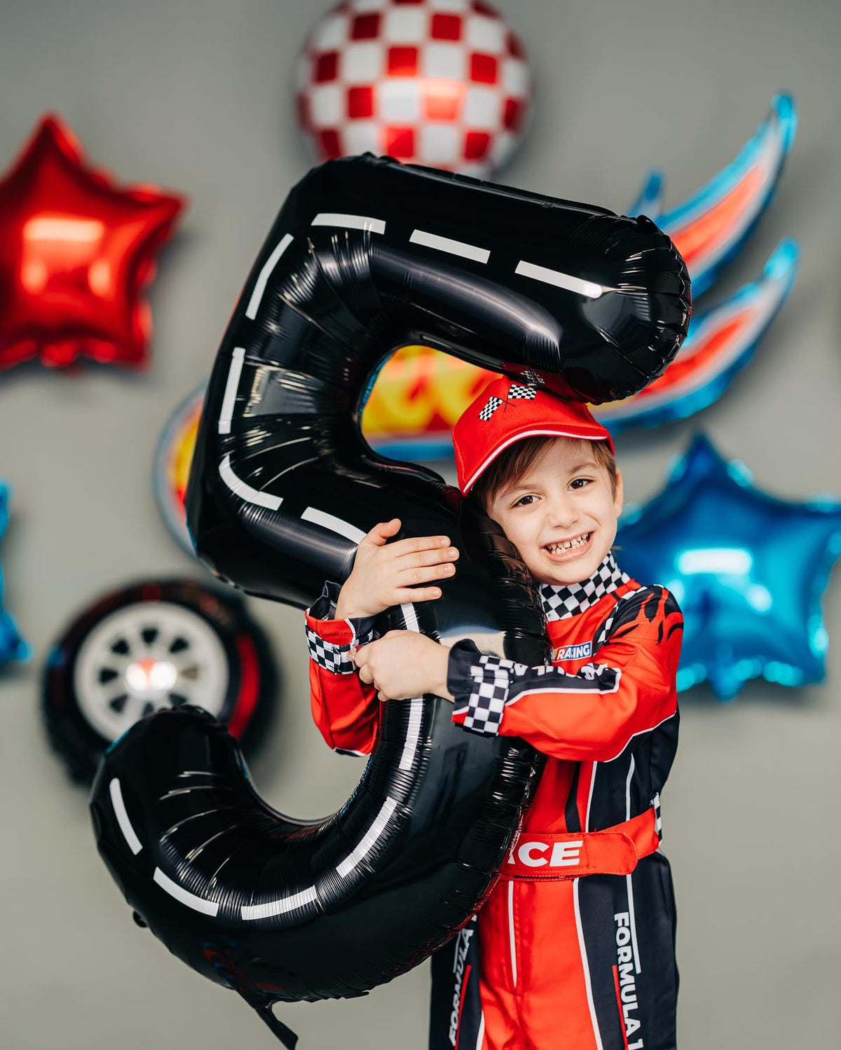 IWERP Race Car Number 0 Balloon - 40 Inch Birthday Balloon (10th-60th) | Party Decor
