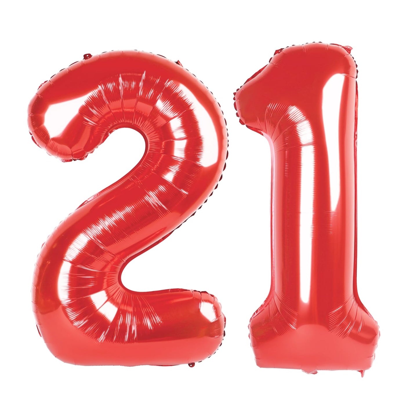 IWERP Red Number 21 Balloon 40'' – 21st Birthday Foil Decor
