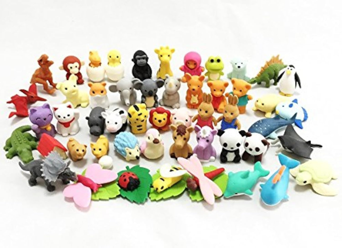Iwako Japanese Erasers – Animal Collection, 50 Unique Pieces (No Duplicates)