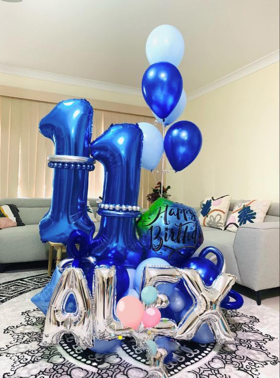 IWERP Navy Blue Number 11 Balloon – 40 Inch, 11th Birthday Decorations