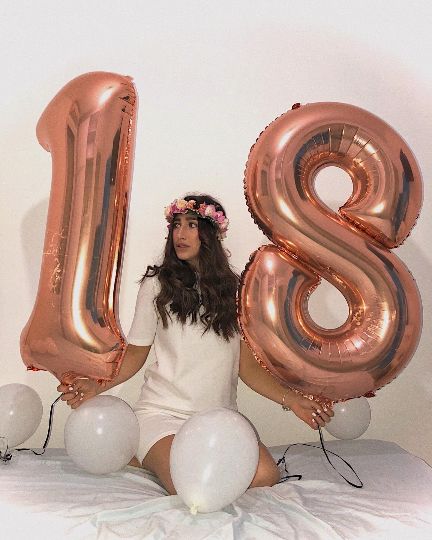 IWERP Rose Gold Number 14 Balloon – 40 Inch 14th Birthday Decor