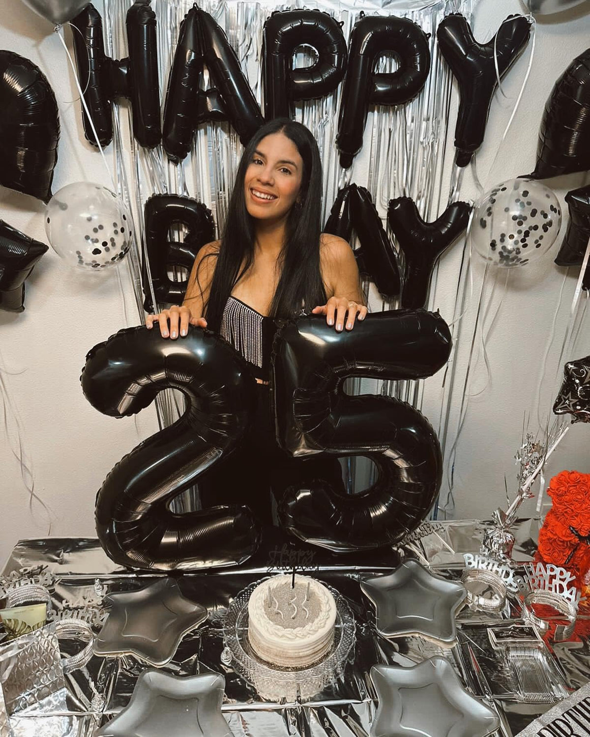 IWERP Black Number 15 Balloon 40 Inch – 15th Birthday Decorations for Girls & Boys