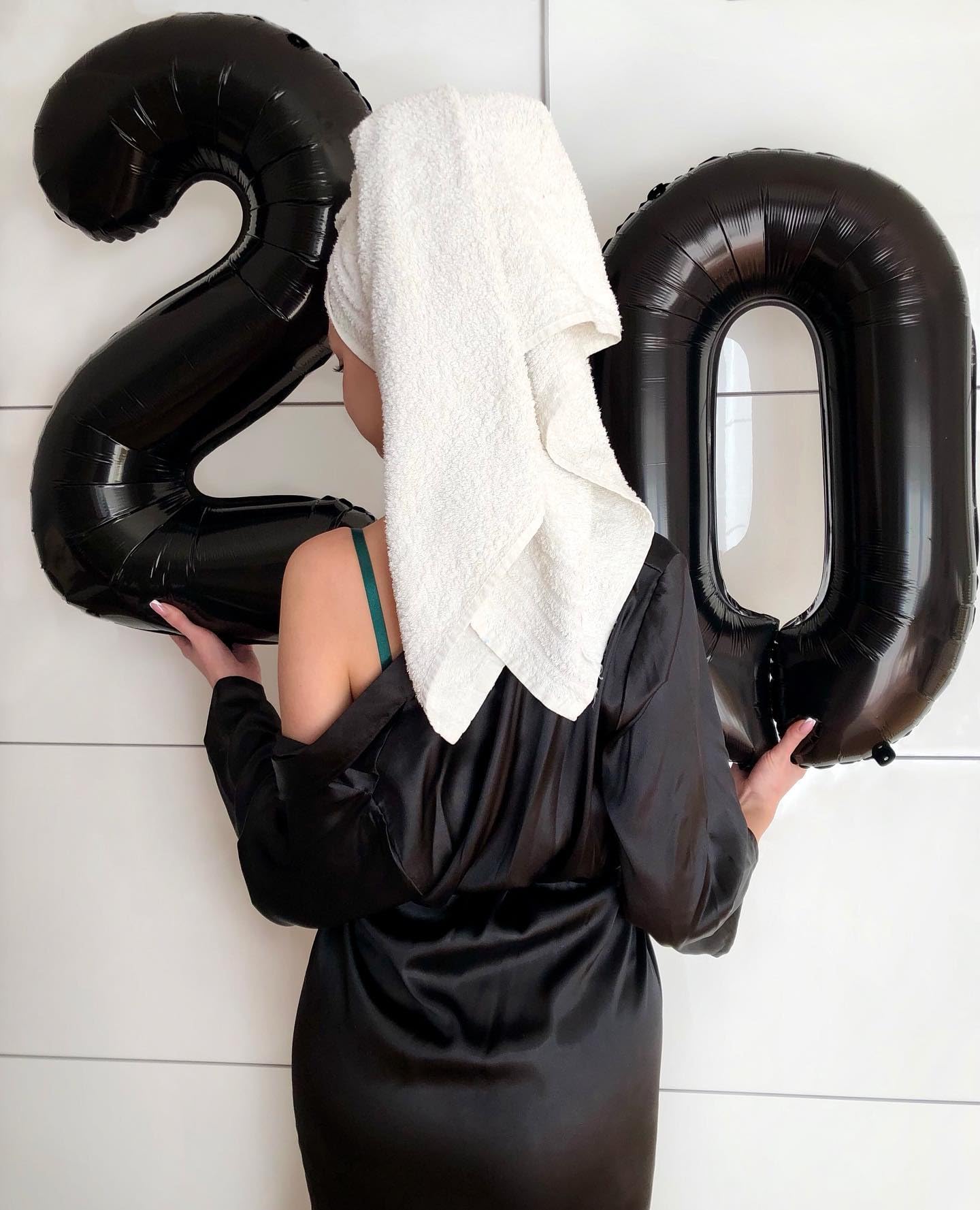 IWERP Black Number 20 Balloon 40-Inch | 20th Birthday Decorations