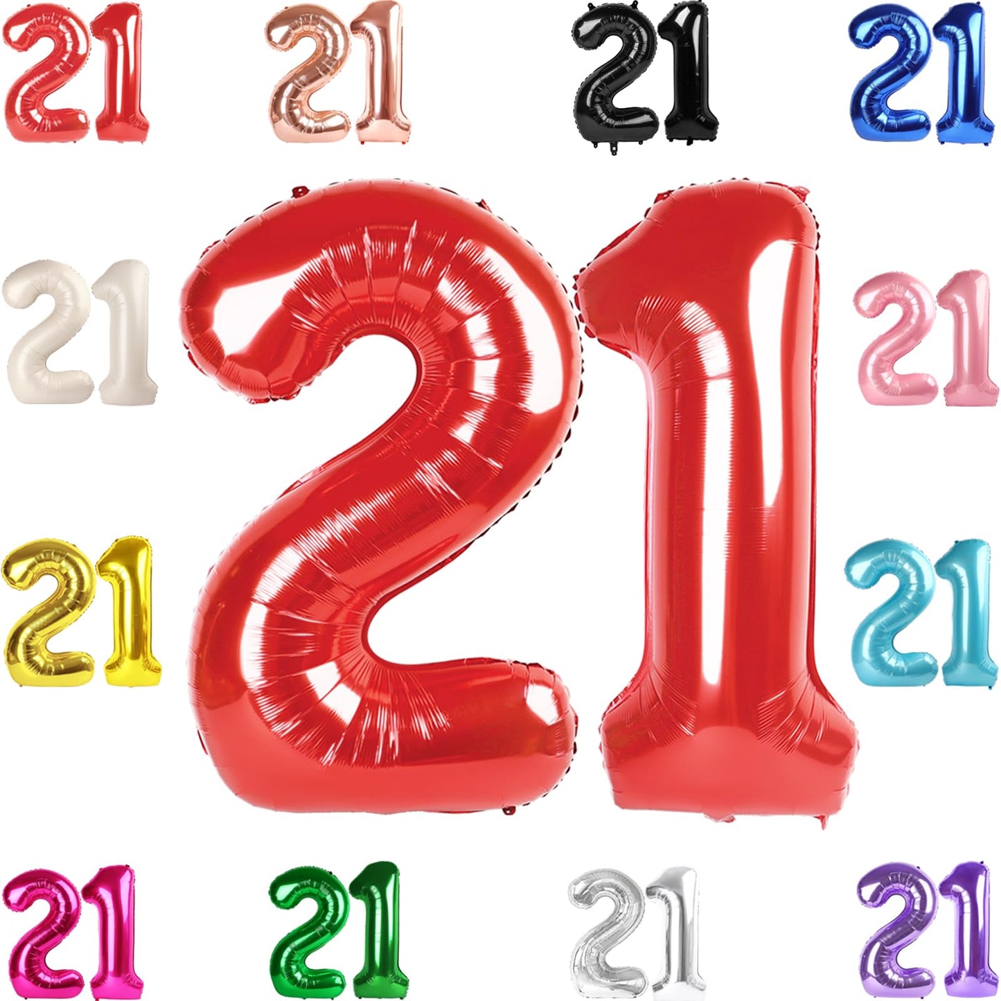 IWERP 21 Balloon 40-Inch Red – Bold 21st Birthday Decor