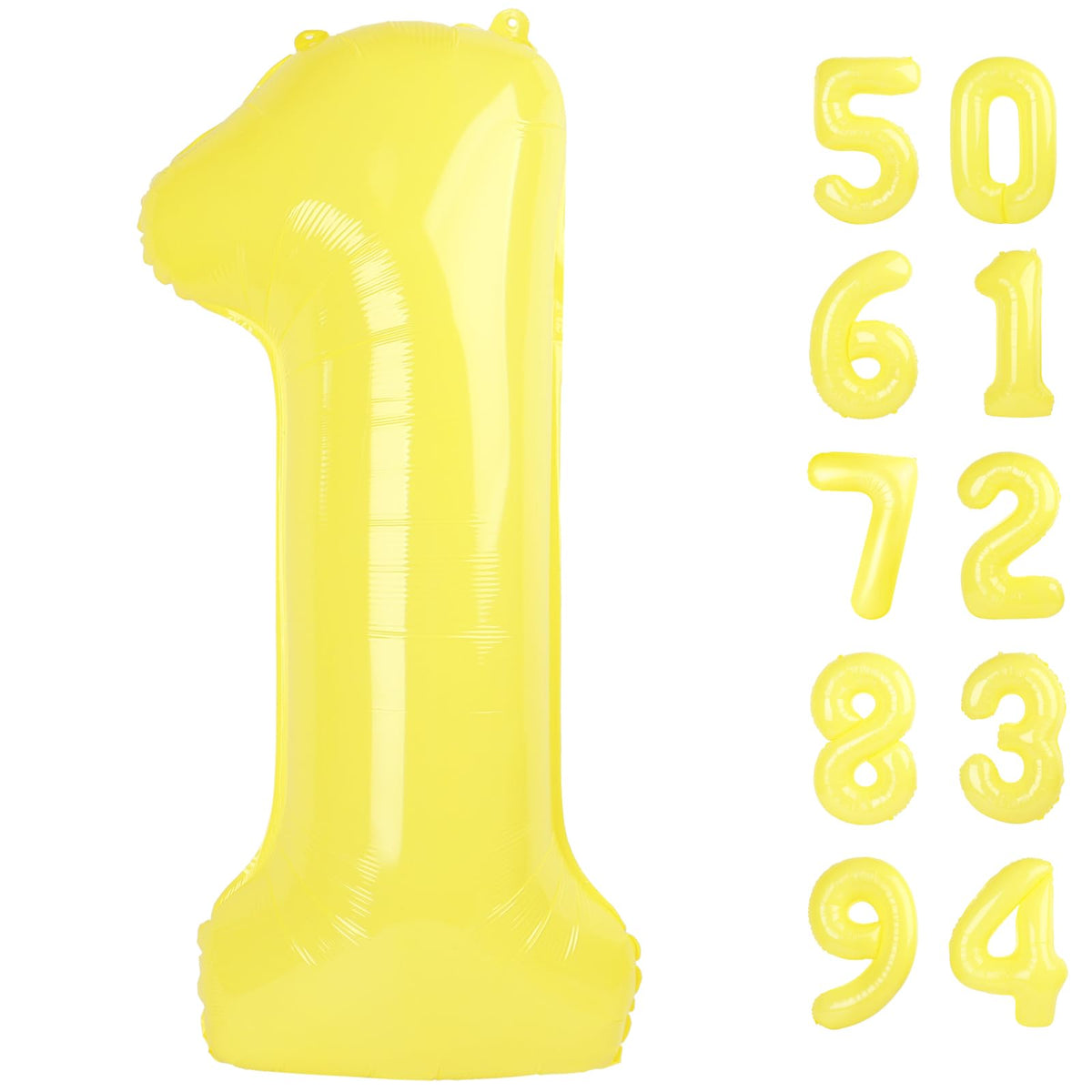 IWERP 40-Inch Yellow Number 1 Balloon – Giant First Birthday Decoration