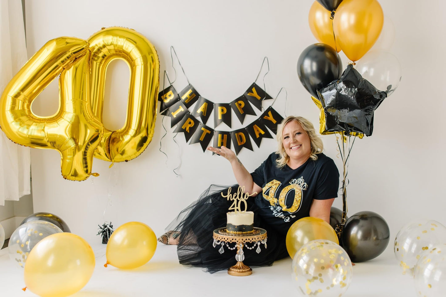 IWERP 40-Inch Gold Number Balloon – 40th Birthday & Anniversary Decorations