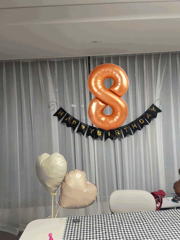 IWERP Orange 4 Balloon – 40-Inch Number Foil Balloon for Party Decor