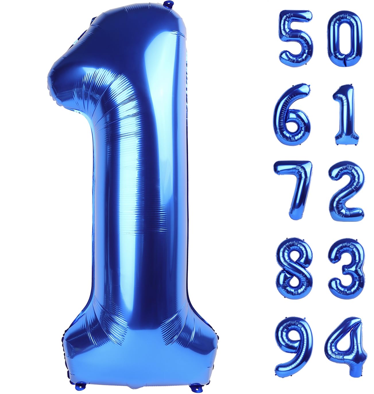 IWERP 40 Inch Navy Blue 1 Balloon — Giant First Birthday Number Balloon for Boy & Toddler