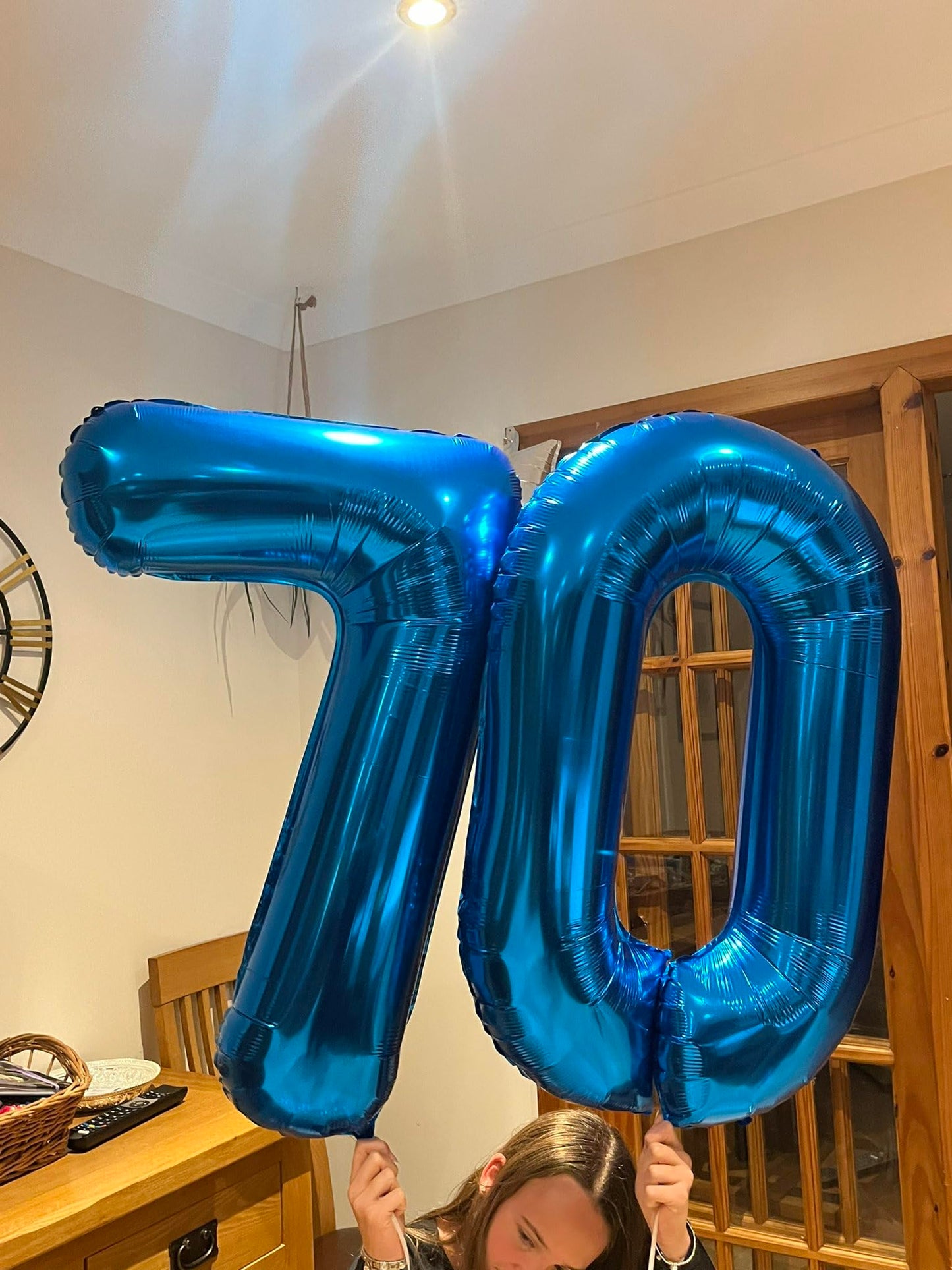 IWERP Navy Blue Number 70 Balloon – 40in 70th Birthday Decorations