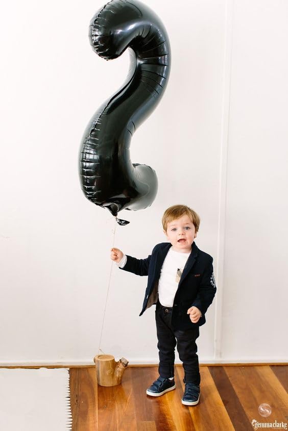IWERP 8 Black 40-Inch Number Balloon – 8th Birthday Decorations